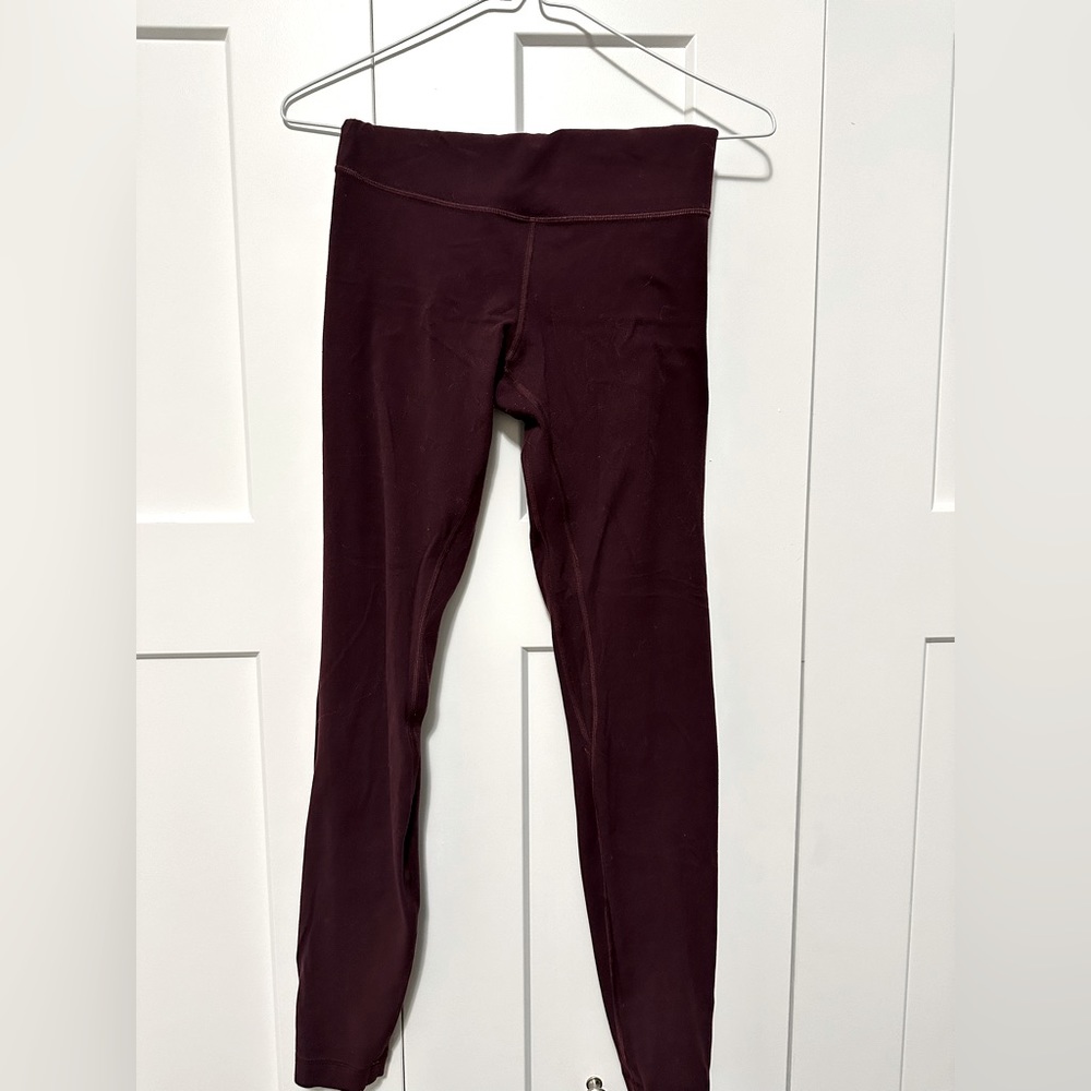 Burgundy lululemon align leggings